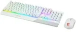 MSI S11-04DE305-CLA, Kabelgebunden, USB, Mechanischer Switch, QWERTZ, RGB-LED, Wei&szlig;