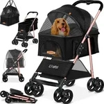 LOVPET&reg; Hundewagen 2in1 Hundebuggy Hundebox Transporttasche Faltbar klappbar bis 20