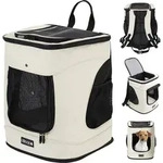 CADOCA&reg; Haustierrucksack bis 12 kg verstellbare Gurte faltbar Kurzleine
