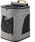 CADOCA&reg; Haustierrucksack bis 12 kg verstellbare Gurte faltbar Kurzleine Haustier