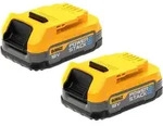 DeWalt DCBP034E2-XJ Powerstack 2x 18V 1,7Ah Akku-Set - Schwarz/Gelb