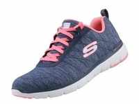 Skechers Damen Sneaker FLEX APPEAL 3.0 INSIDERS Blau/Pink, Schuhgröße:EUR 37