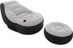 Intex Aufblasbarer Sessel Ultra Lounge Set Mit Hocker Becherhalter Grau - Grau