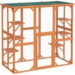 Wiltec Freilaufgehege Katzen 168 x 82 x 166,5 cm mit 6 Liegefl&auml;chen, wetterfestes