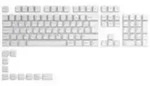Glorious GPBT Keycaps - 115 PBT Tastenkappen, ISO, DE-Layout, Arctic White - Wei&szlig;