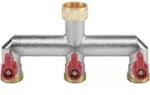 BR-3134 - Verteiler of Hahn (3-Wege, Messing vernickelt)