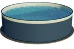 Stahlwandpool rund Gr&ouml;&szlig;e w&auml;hlbar, 90 cm tief, Stahl 0,3 mm anthrazit, Folie 0,2 mm