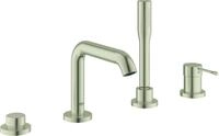 Grohe 4-Loch-Einhand-Wannenkombination ESSENCE Nickel poliert - Wei&szlig;