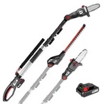 WALTER Li-Ion Akku-Hochentaster/Heckenschere 20 V, 2 in1 Kombiger&auml;t f&uuml;r perfekten