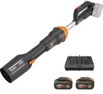 Worx Laubbl&auml;ser 40V (2x20V) WG585E mit Dual-Ladeger&auml;t + 2 Akkus 4,0 Ah