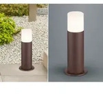 E27 Sockelleuchte aus Aluminium Rostoptik, H&ouml;he 30cm zur Garten Wegbeleuchtung -