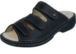Finn Comfort Cisano Damenpantolette, Schwarz, Leder/Stretch, NEU - Damenschuhe