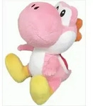Merc Nintendo Yoshi pl&Yuml;sch 17cm pink - Rosa/Wei&szlig;