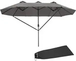 tectake&reg; Sonnenschirm Silia 460 x 270 cm - Grau