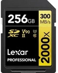 Lexar Professional 2000x SD Karte 256GB SDXC UHS-II Speicherkarte ohne Leseger&auml;t