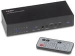 Lindy 38084, AV-Matrix-Umschalter, 3840 x 2160 Pixel, 18 Gbit/s, Schwarz, Metall,