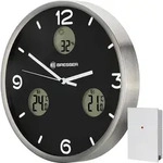 Bresser Funk-Wetterwanduhr 30 cm mit Au&szlig;ensensor, Temperatur, Luftfeuchtigkeit,
