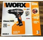 Akku-Bohrschrauber WORX Nitro 20V 60Nm WX102.9, Brushless Motor, ohne Akku und