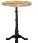 vidaXL Bistrotisch &Oslash;60x76 cm Raues Mangoholz - Braun
