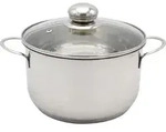KARL KR&Uuml;GER Fleischtopf Saturn &Oslash;20cm 3l mit Glasdeckel - Silber