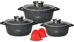 Kochgeschirr 6 teilig Topf Induktion Alu Guss &oslash; 20-28cm Topf Kochtopfset mit
