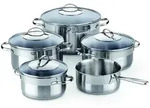 Kelomat Kochtopf-Set MURANO S 9 teilig Silber - Silber