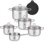 ELO Excellent Topfset aus Edelstahl 18/10, 10-teilig, Kocht&ouml;pfe und Stielkasserolle