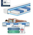 AM Qualit&auml;tsmatratzen | 1000 Federn 7-Zonen Taschenfederkernmatratze - 120x190...