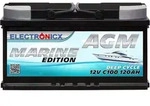 Electronicx Marine Edition AGM Batterie 120Ah 12V ▶ Bootsbatterie Wohnmobil Yacht