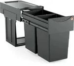 HAILO 3666851 AS Tandem 15/15 Black Edition Abfallsorter mit 30 (2x15) Liter