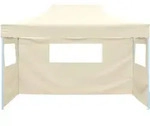 vidaXL Faltzelt mit 3 Seitenteilen 3x4,5 m Creme