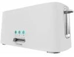 Plastik-Toaster mit 2 extra langen Schlitzen f&uuml;r 4 Toasts. Edelstahlaustattung und