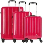 Check.IN 3-tlg. Kofferset LONDON 2.0 mit 4 Rollen - beere - Rot