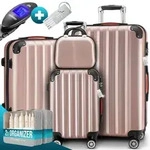 MONZANA Kofferset Hartschale 4-tlg mit Beautycase Rosegold