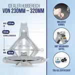 alca&reg; Scherenwagenheber 0,8t, kompakter Autoheber mit drehbarem Sattel, & GS,