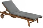 Dehner Rollliege Ravenna, Sonnenliege, 200 x 89 x 70 cm, inkl. Polster, FSC&reg;-es