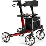 Reise-Rollator QUAVA als Leichtgewicht, doppelt faltbar - Rot