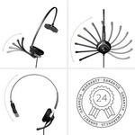 GEQUDIO Headset 1-Ohr f&uuml;r Cisco mit Kabel - Schwarz