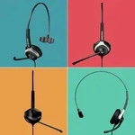 GEQUDIO Headset 1-Ohr mit USB f&uuml;r PC,MAC - Schwarz