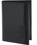 oxmox Leder Geldb&ouml;rse Leather RFID Protect Kombib&ouml;rse Lizard Embossed Black schwarz