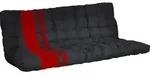 MODULO Futonmatratze f&uuml;r Klappsofa-Betten, H1 - 135 x 190 cm - Schwarz/Rot