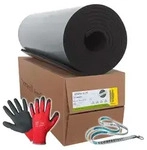 Armaflex Home Kautschuk Platten selbstklebend 19 mm, 6 qm + Zubeh&ouml;r