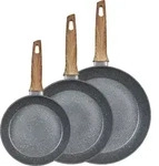 3tlg. KING&reg; Pfannenset ESSENTIAL &Oslash;20,24,28cm aus Aluminium und mit langlebiger