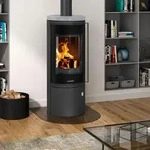 Oranier Arena 2.0 Kaminofen Stahl Schwarz mit Abdeckplatte Speckstein - Schwarz
