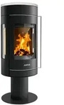 Justus Kaminofen | Meva | 5,5 kW | Top Keramik Seidenwei&szlig; - Schwarz