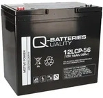 Q-Batteries 12LCP-56 / 12V - 56Ah Blei Akku Zyklentyp AGM - Deep Cycle VRLA