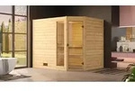 weka Massivholzsauna 38 mm VALIDA Eck 3 GTF x B x T x H x 239 x 189 x 204 - Wei&szlig;