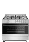 Gasline Gas-Standherd 90cm GAG90GOINX Edelstahl Matt mit Gasbackofen mit Gasbackofen