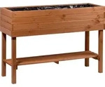 Hochbeet auf Stelzen dobar inkl. Ablage 117 x 40 x 80 cm braun - Braun