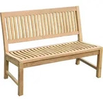 Stabile Gartenbank Kingsbury in Premium Teak ohne Armlehne 150 cm